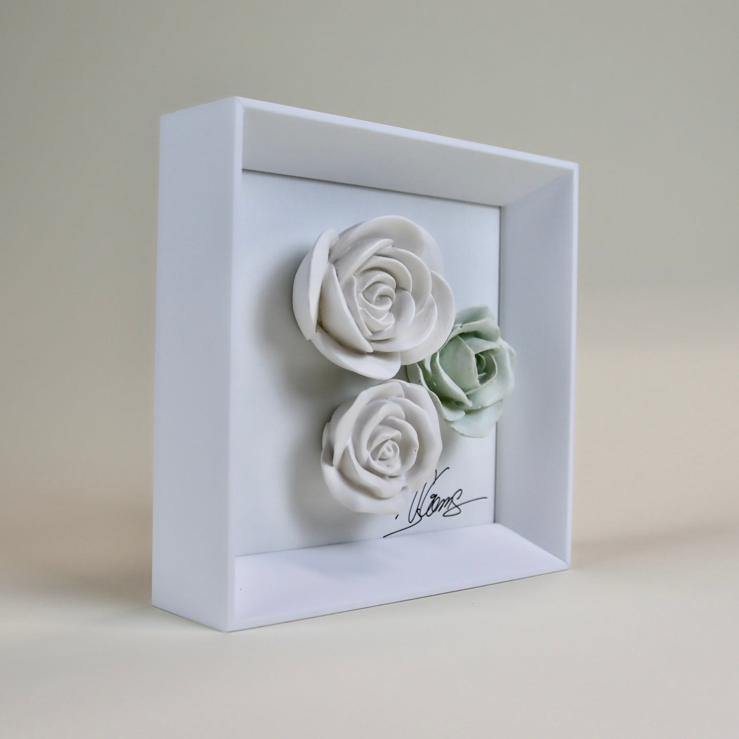 Quadro com Cerâmica Artesanal | Rosas