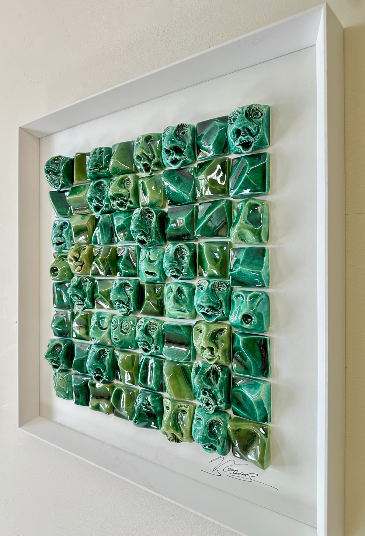 Rostos 50 x 50 cm - Verde Caldas - Ref. 49308