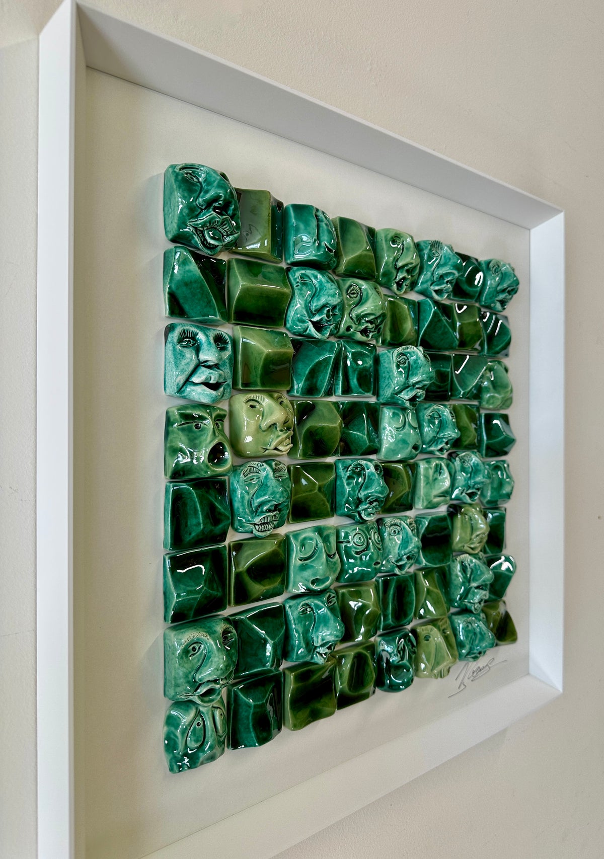 Rostos 50 x 50 cm - Verde Caldas - Ref. 49308