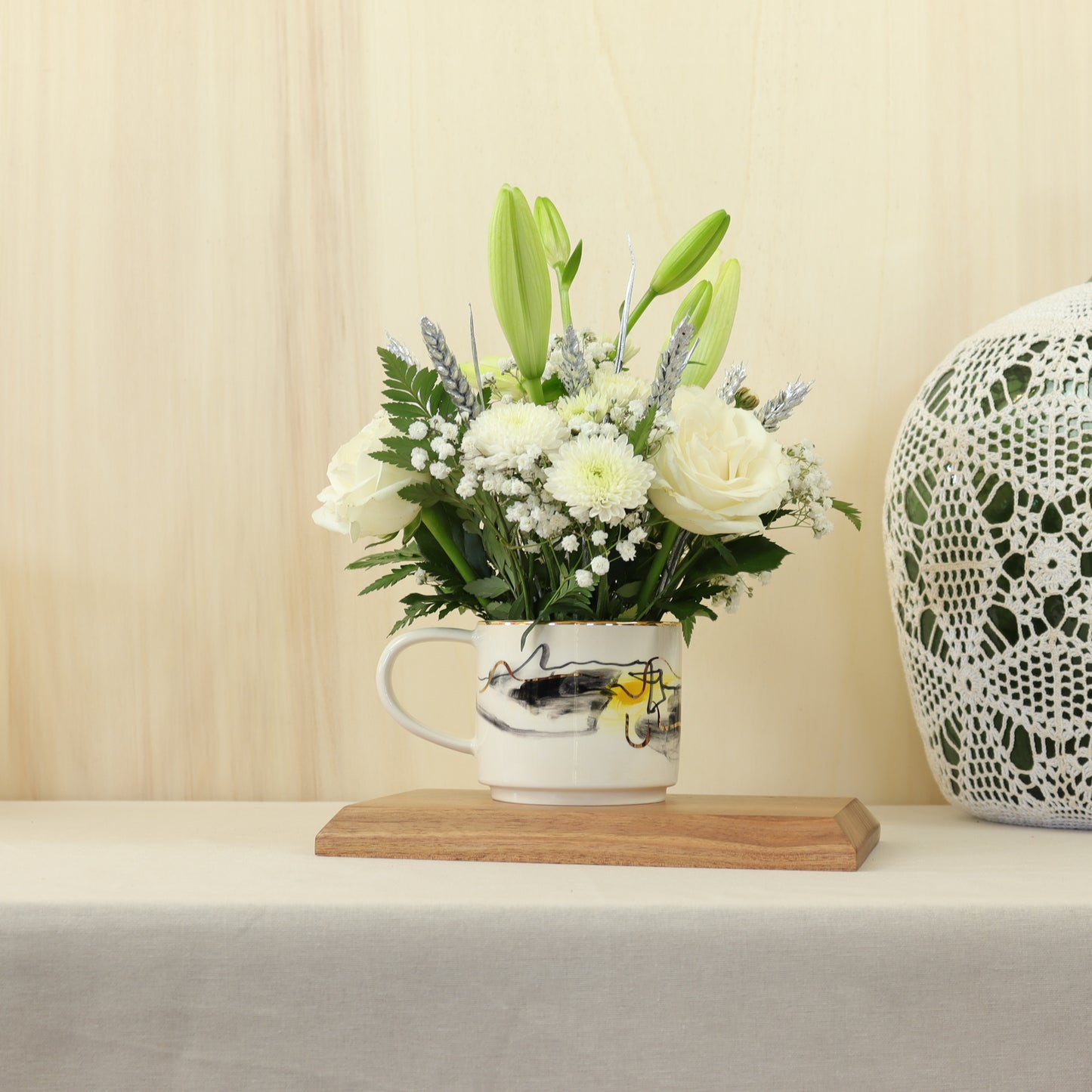 caneca abstrato preta 348