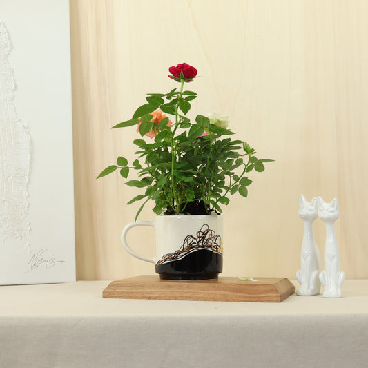 caneca abstrato preto 627