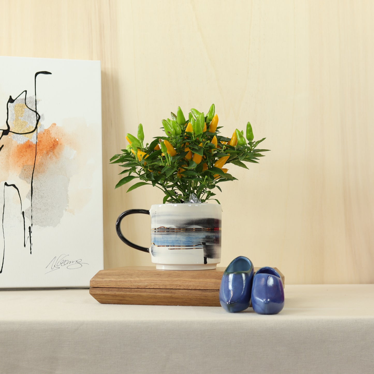 caneca abstrato preto 361