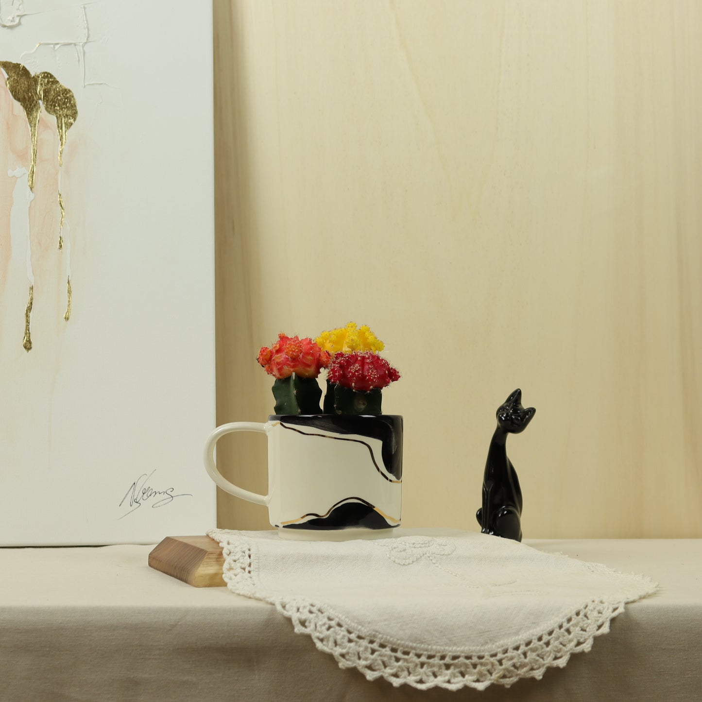 caneca abstrato preto 636