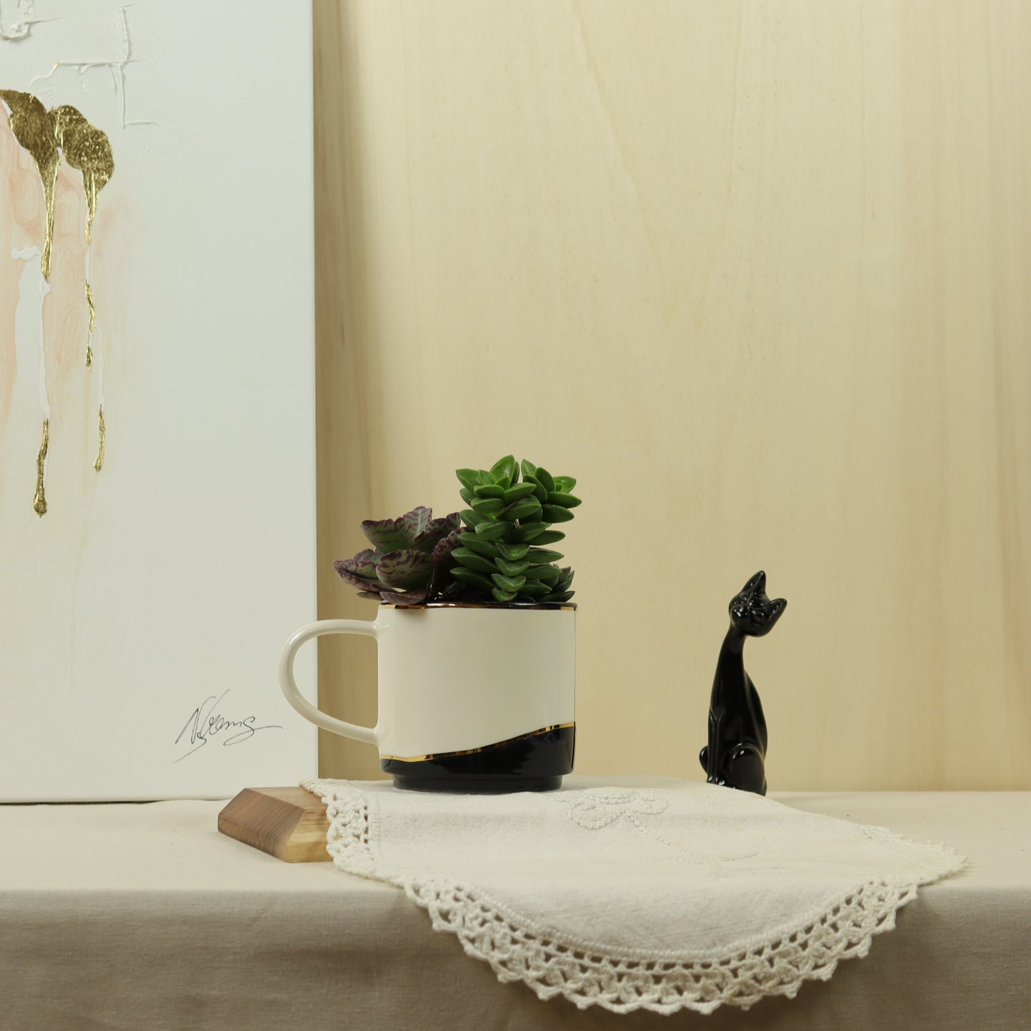 caneca abstrato preto 587