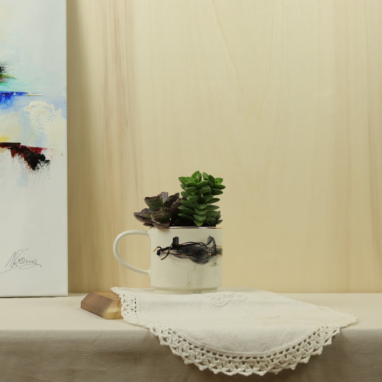 caneca abstrato preto 297