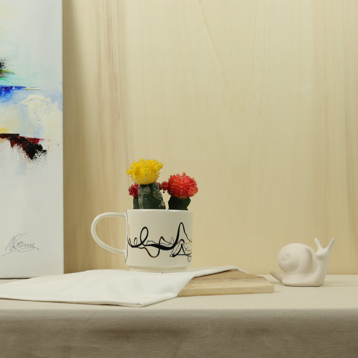 caneca abstrato preto 573