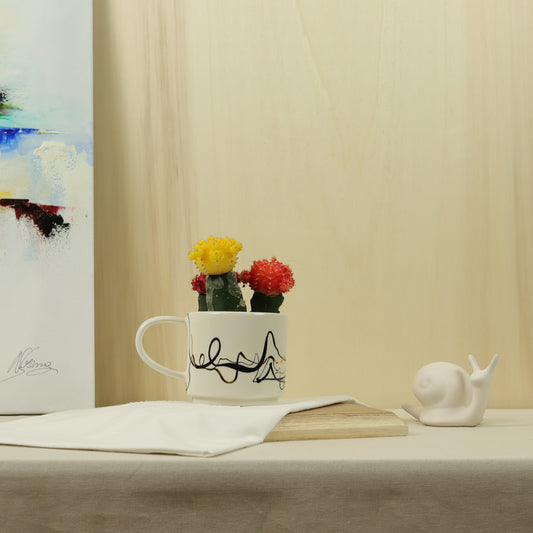 caneca abstrato preto 573