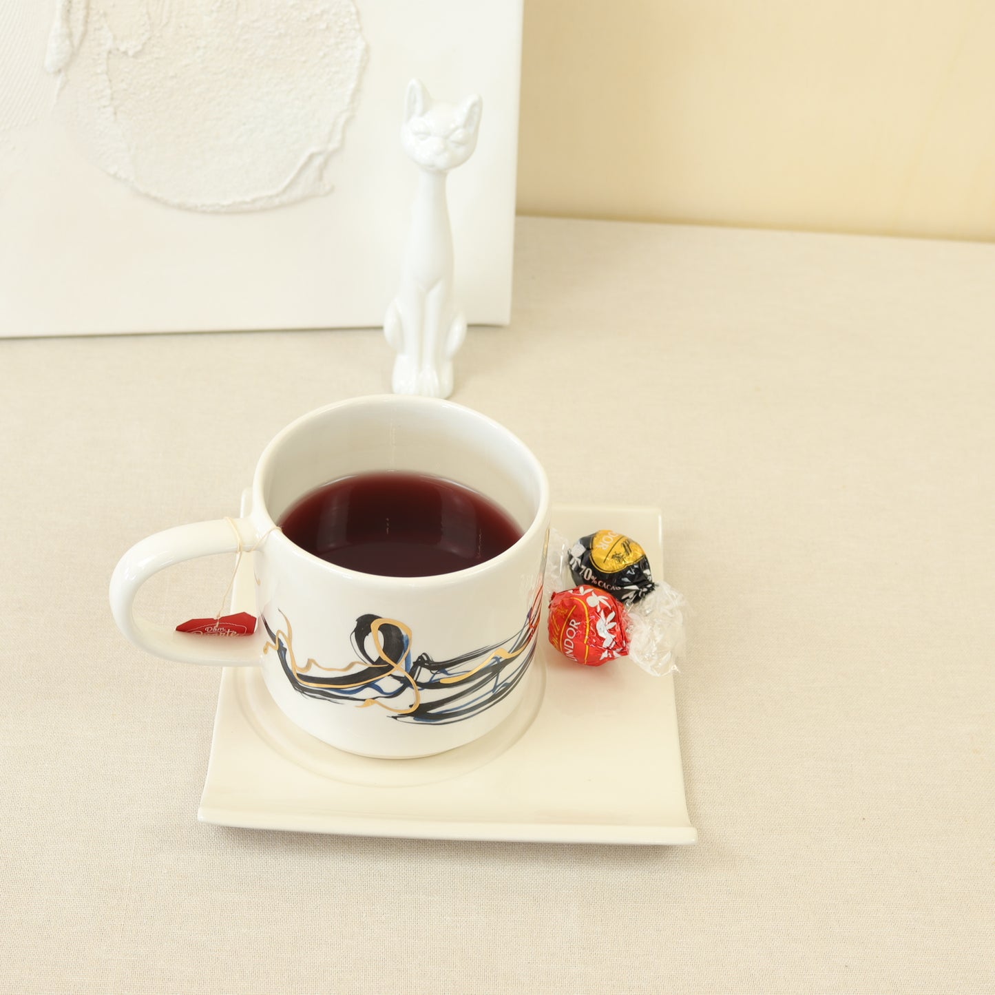 caneca abstrato preto 542