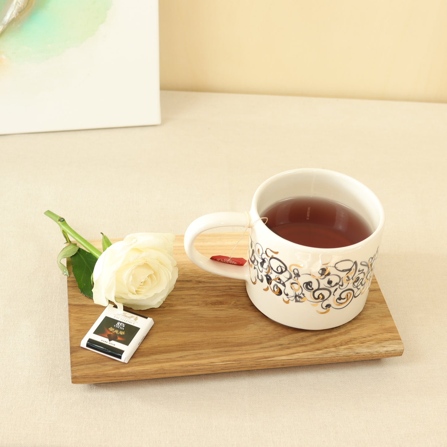 caneca abstrato preto 547