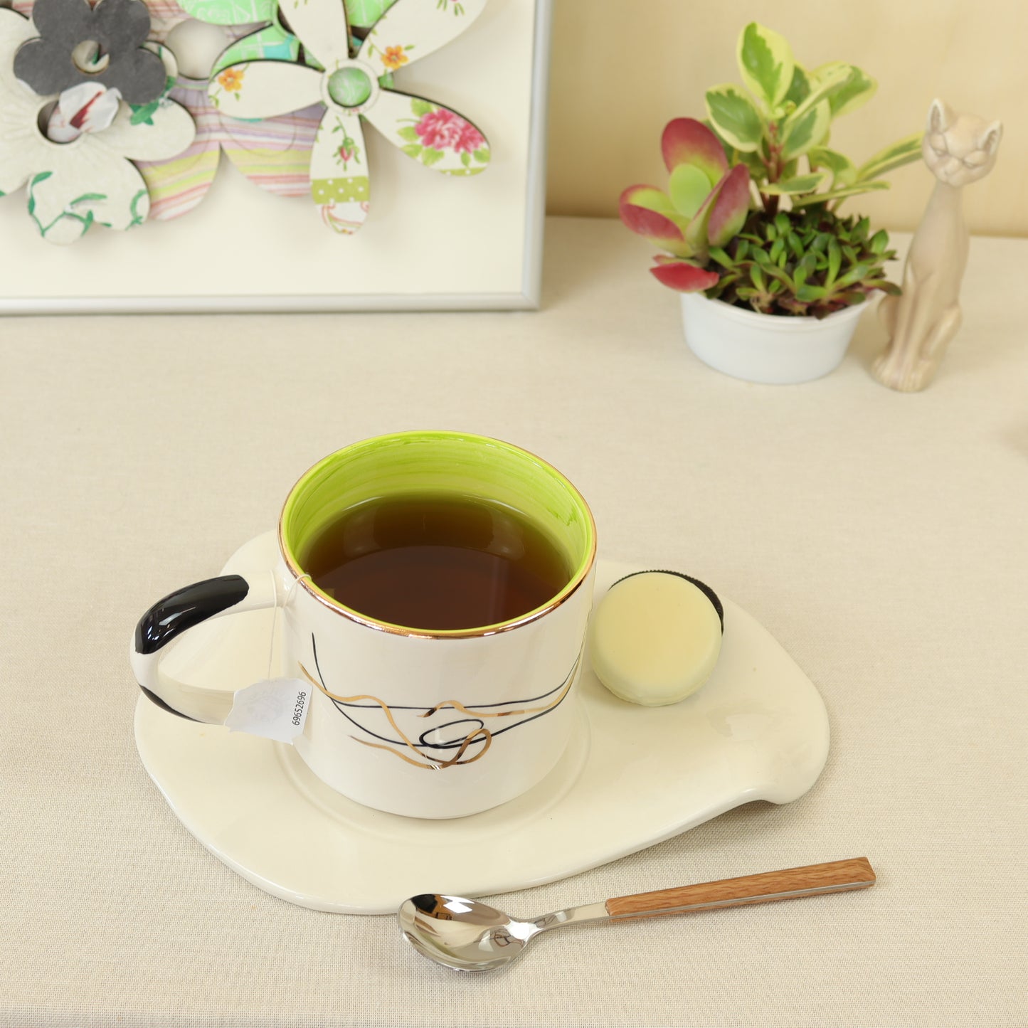 caneca abstrato preta 548