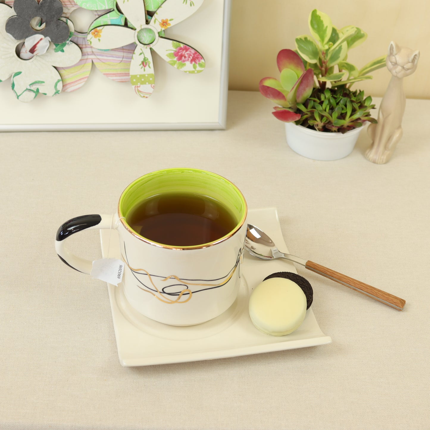 caneca abstrato preta 548