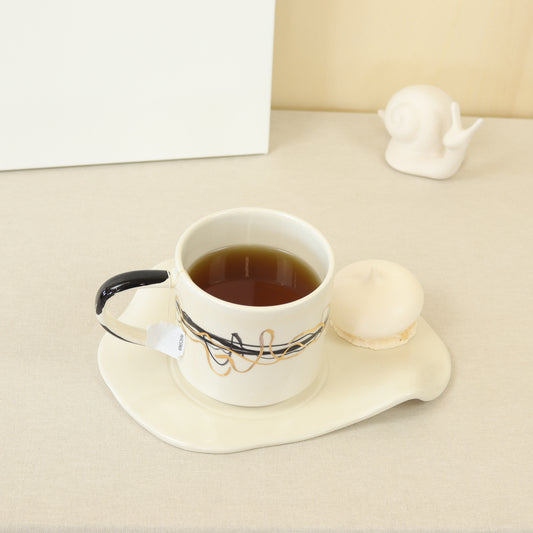 caneca abstrato preta 586