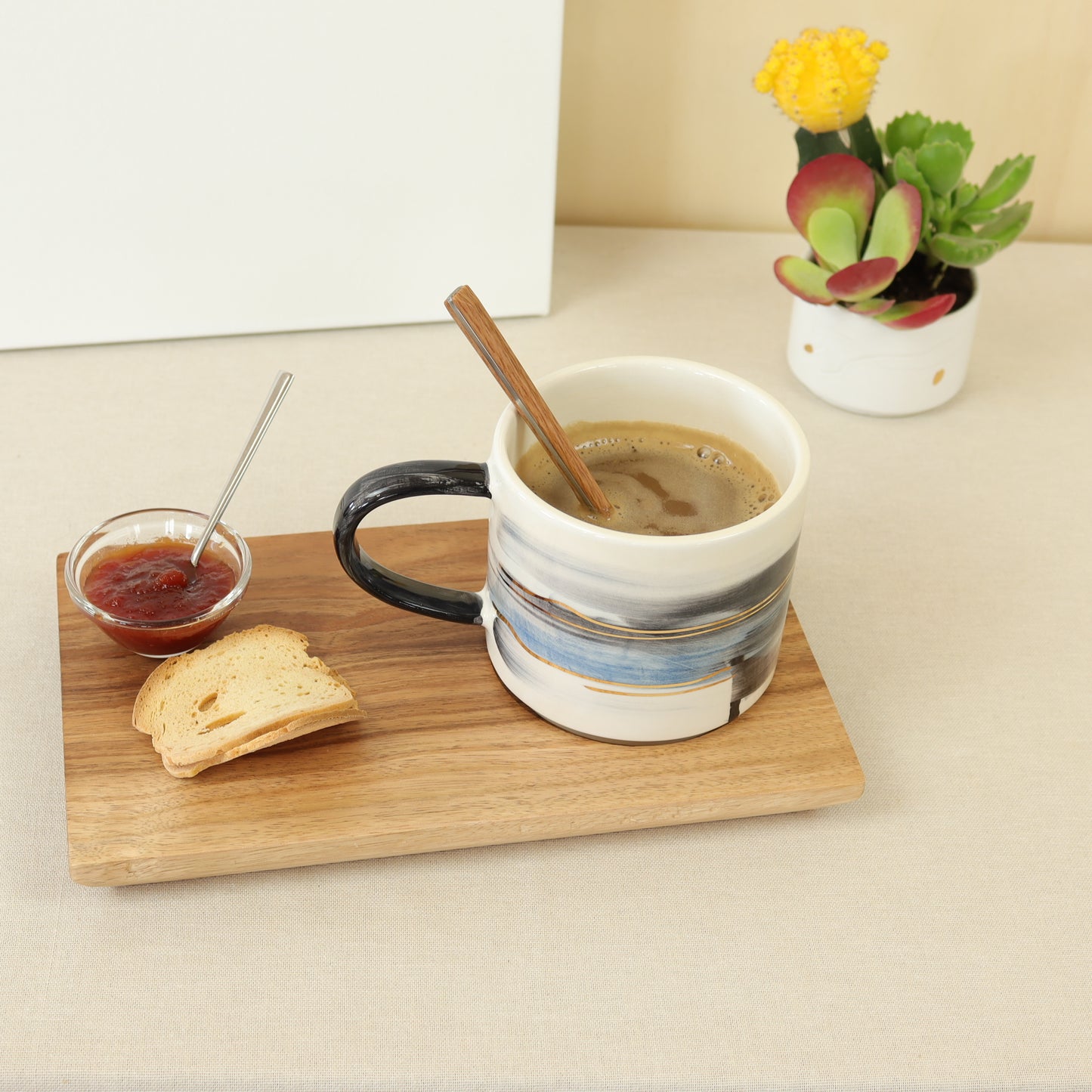 caneca abstrato preto 361