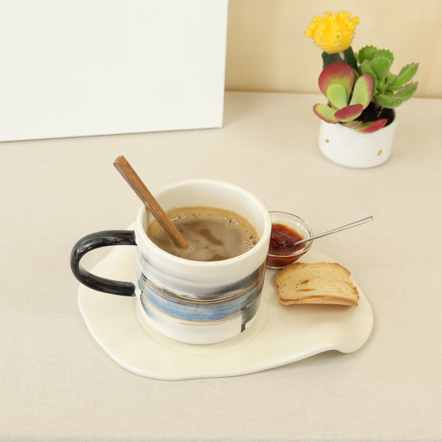 caneca abstrato preto 361