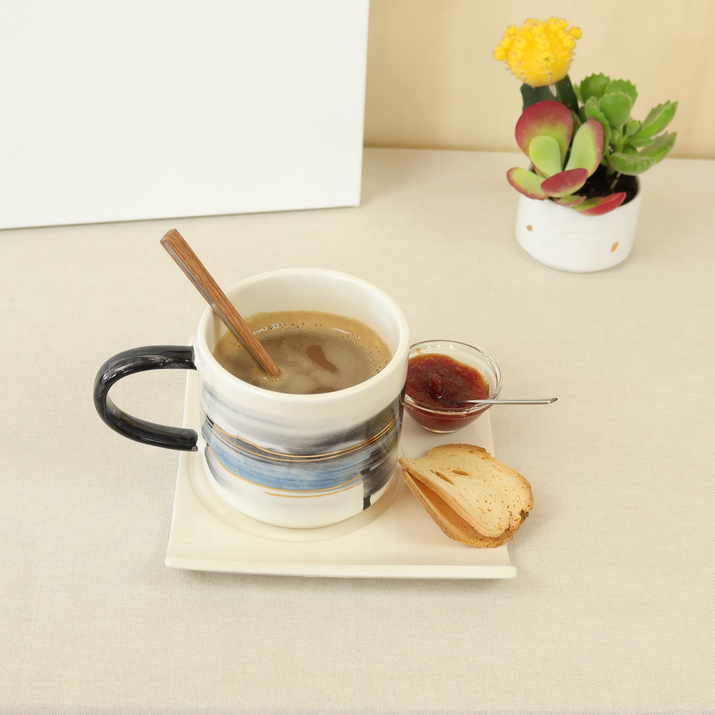 caneca abstrato preto 361