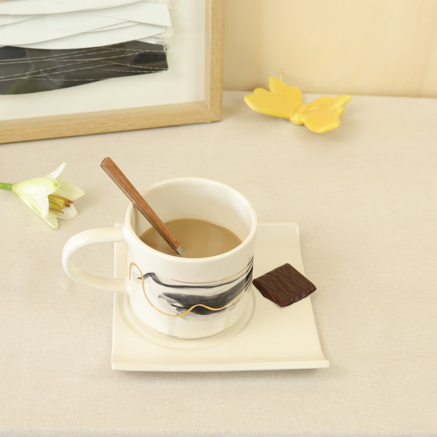 caneca abstrato preto 364