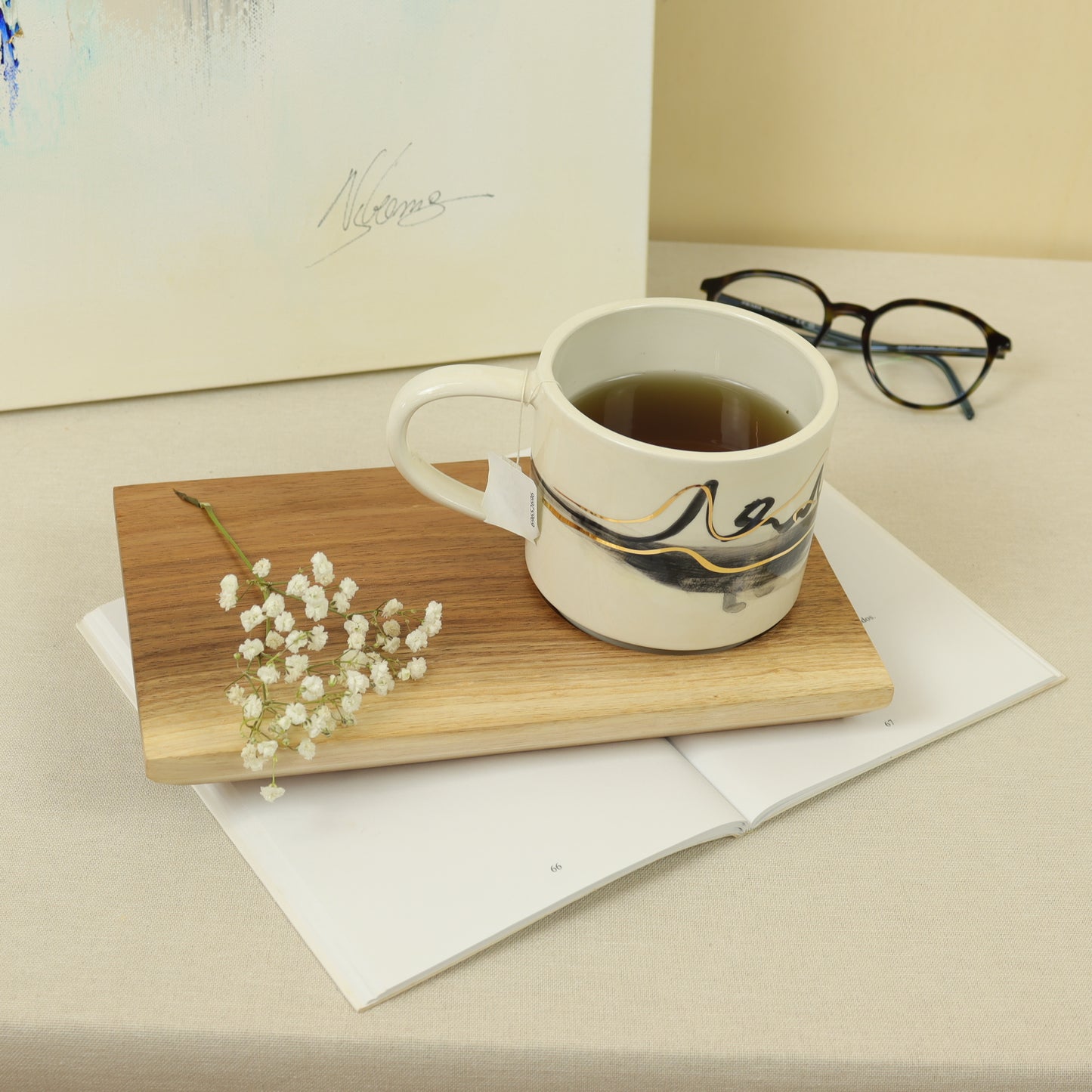 caneca abstrato preto 294