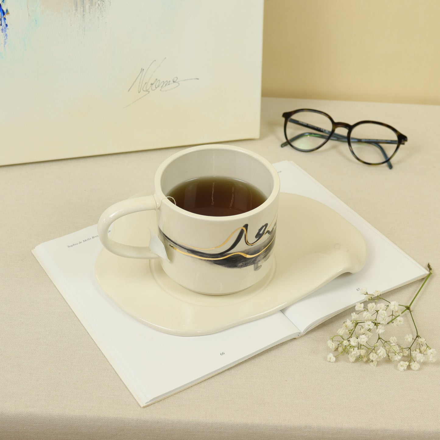 caneca abstrato preto 294