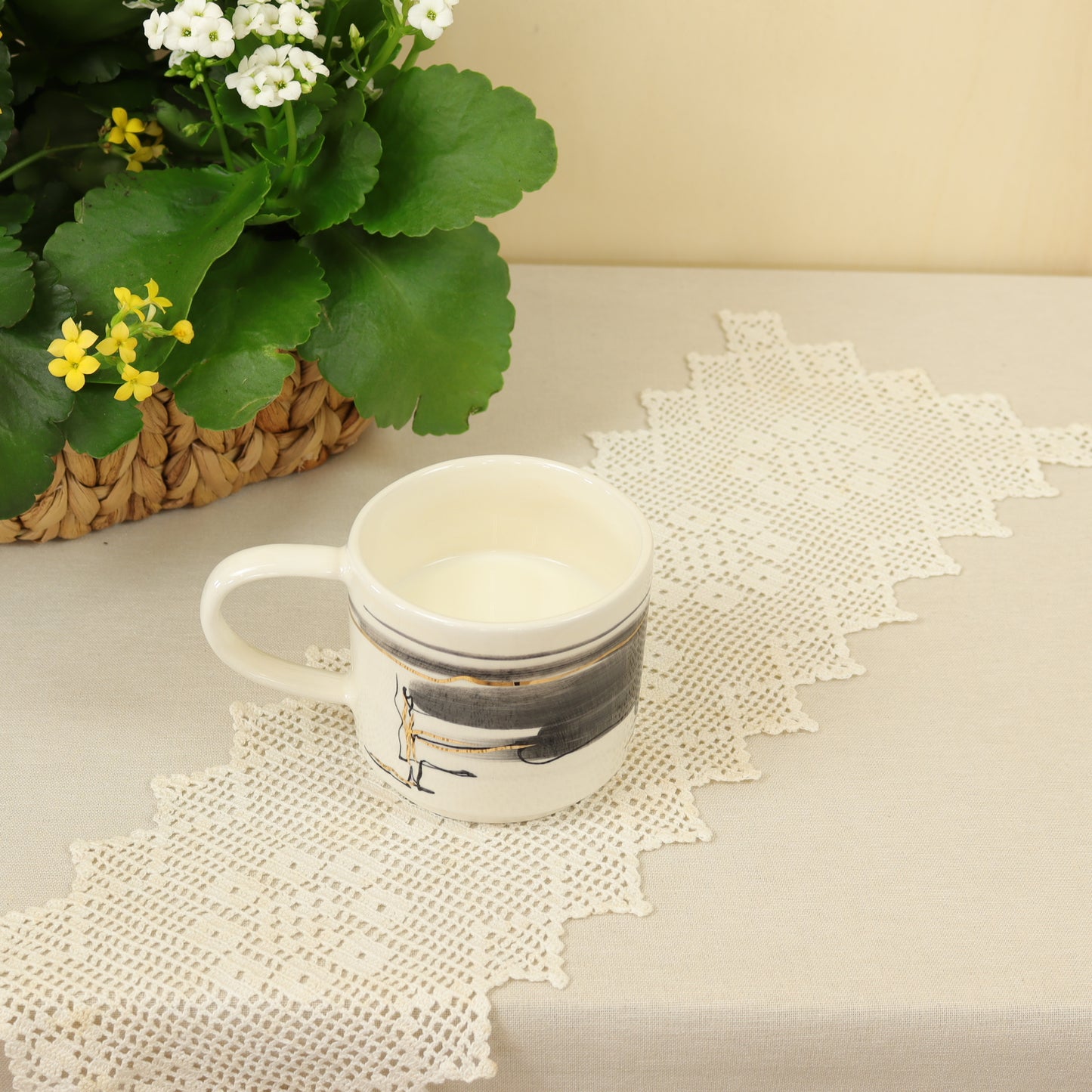 caneca abstrato preto 529