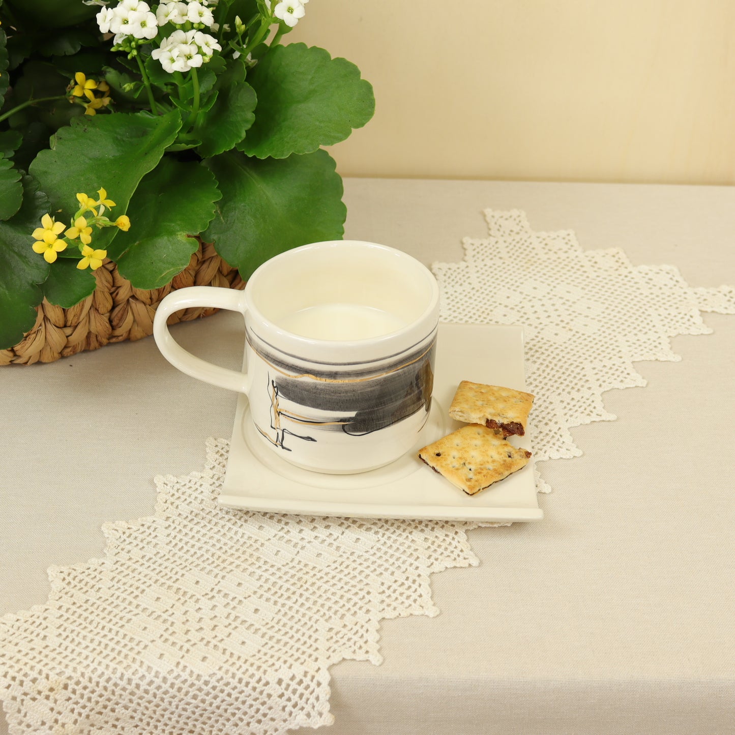 caneca abstrato preto 529