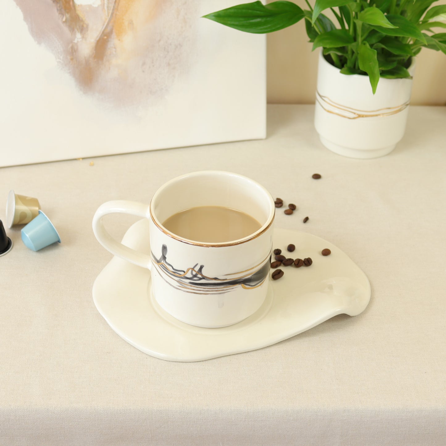 caneca abstrato preto 286