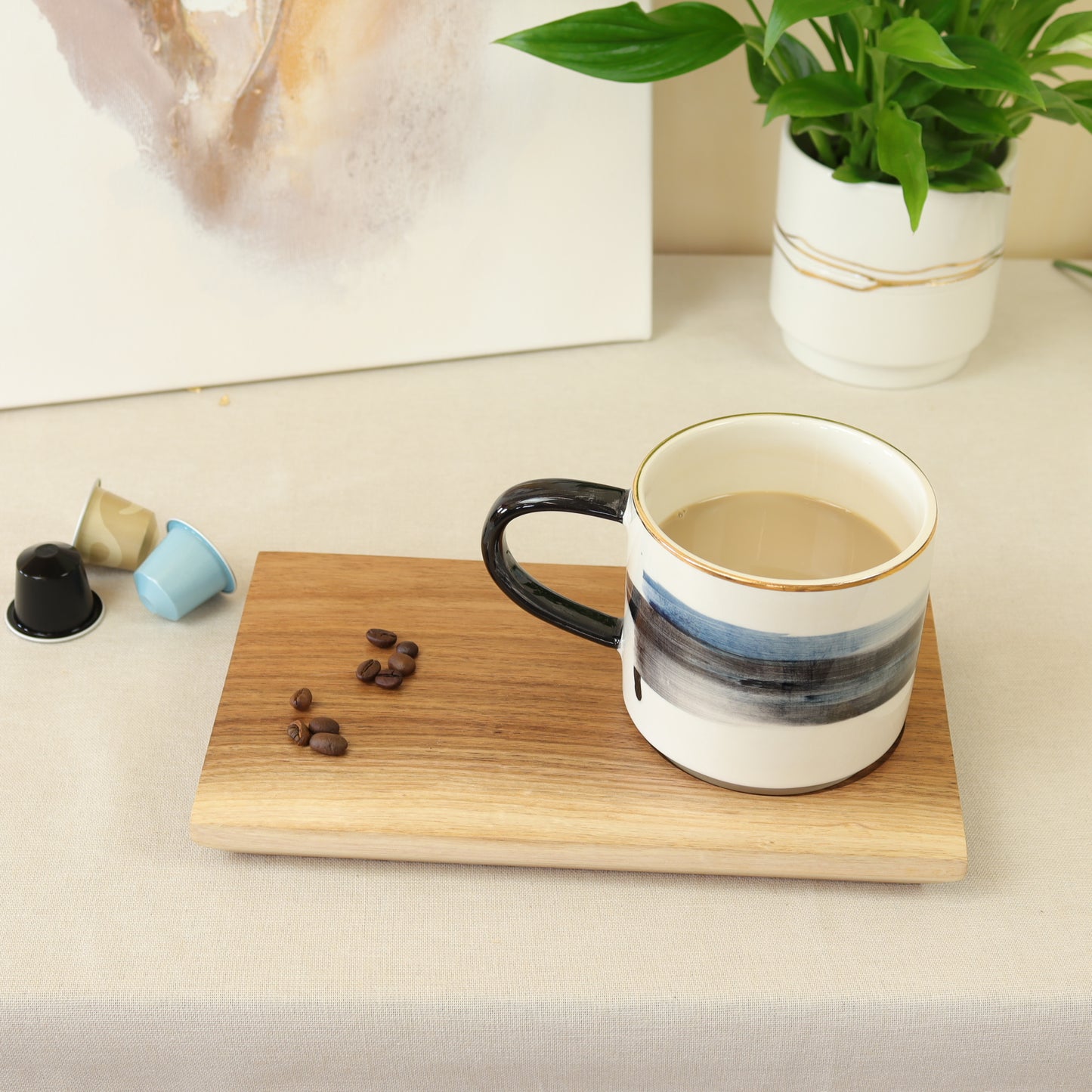 caneca abstrato preto 397