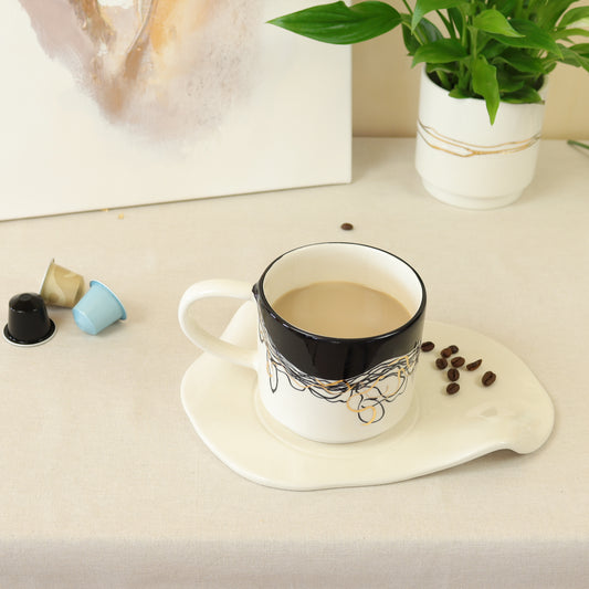 caneca abstrato preto 490