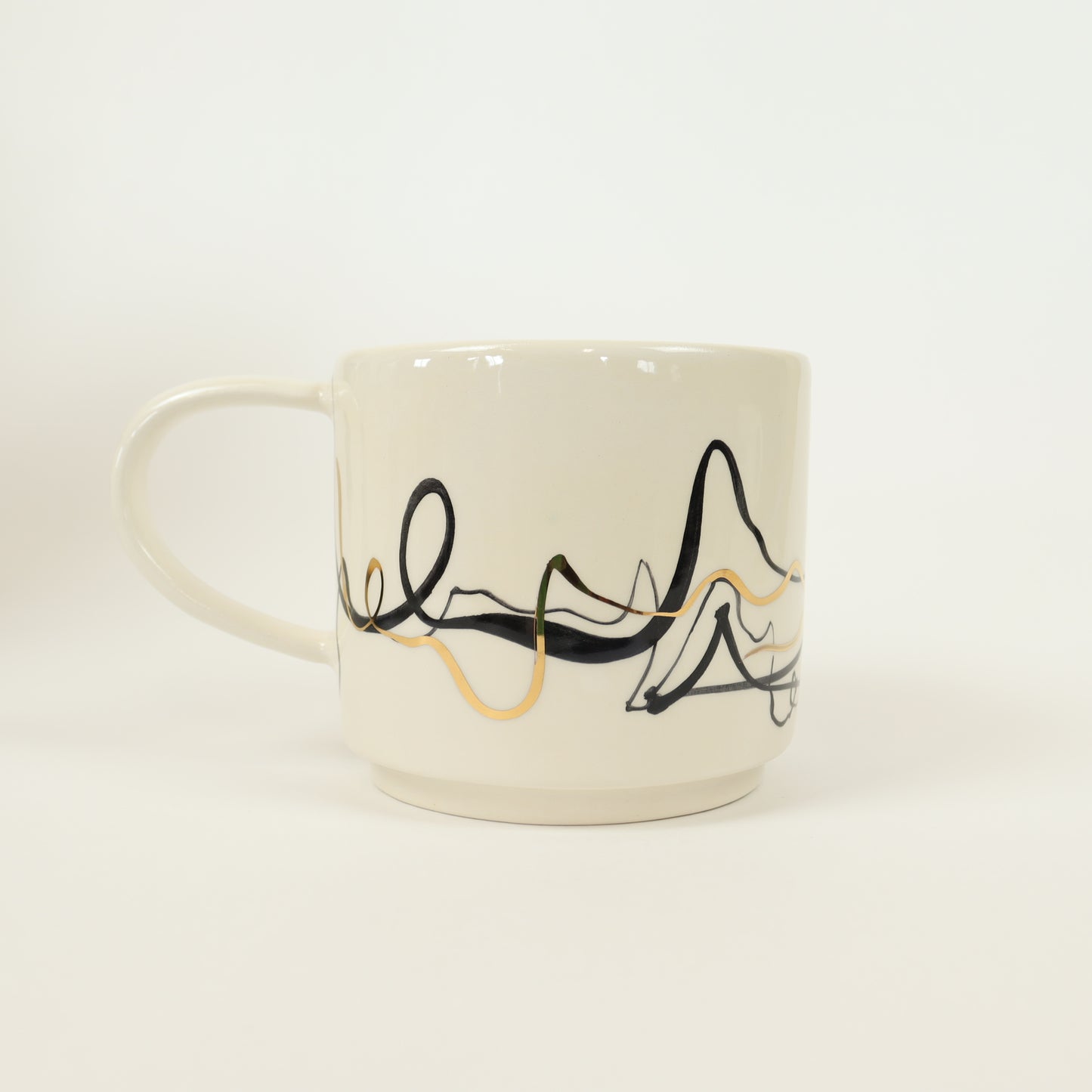 caneca abstrato preto 573