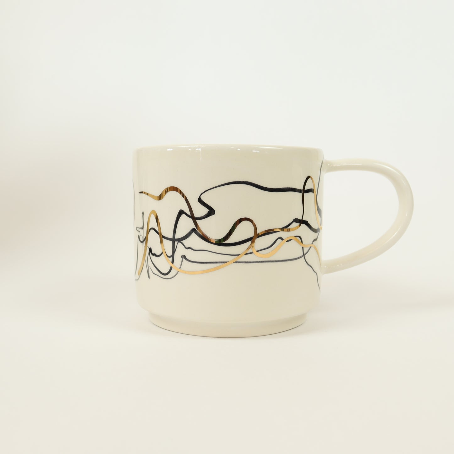 caneca abstrato preto 573