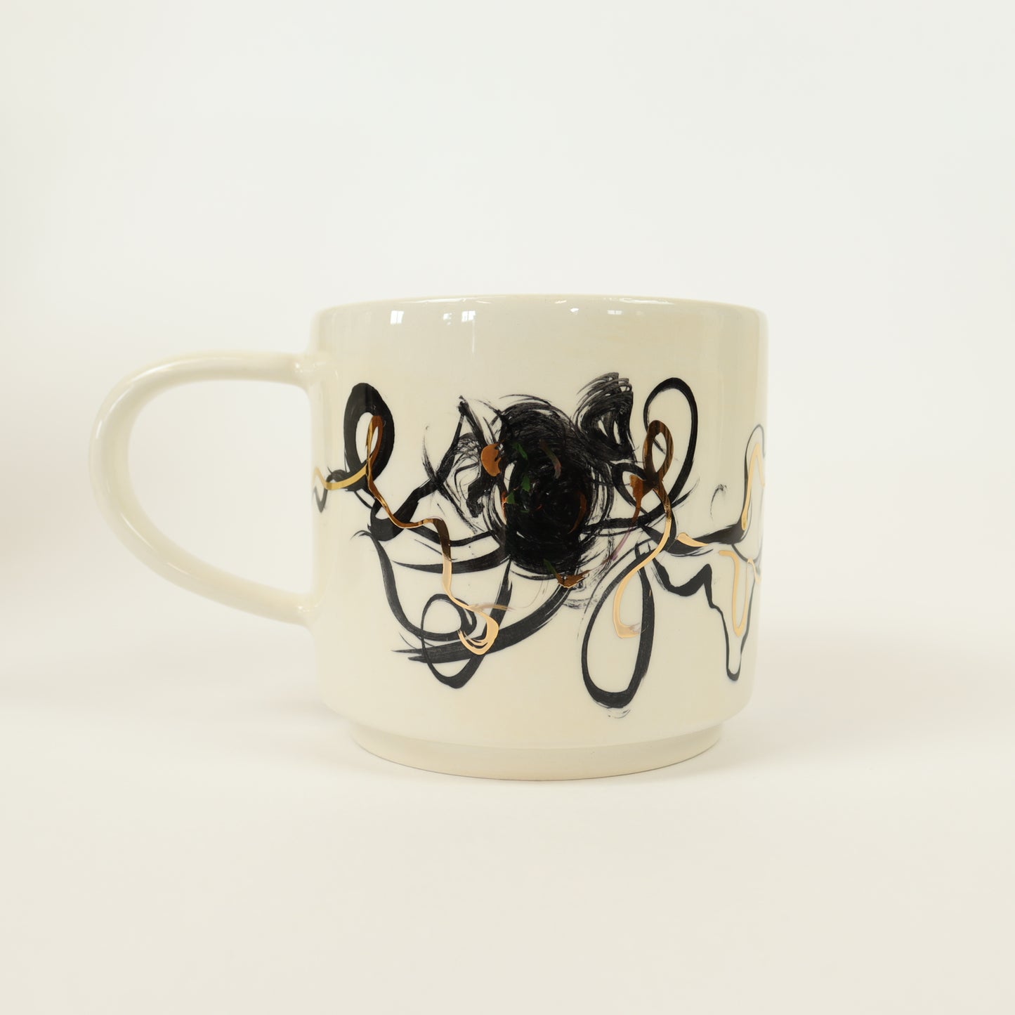 caneca abstrato preto 589