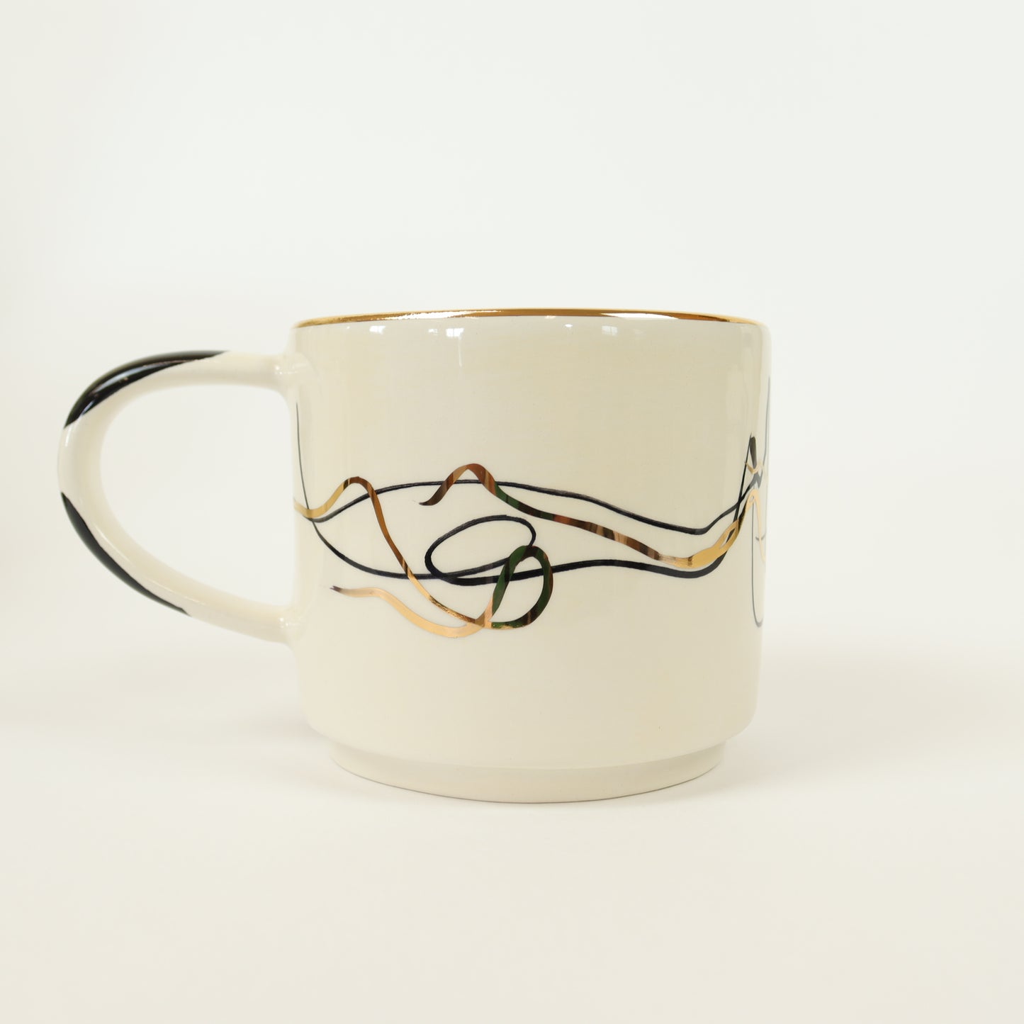 caneca abstrato preta 548