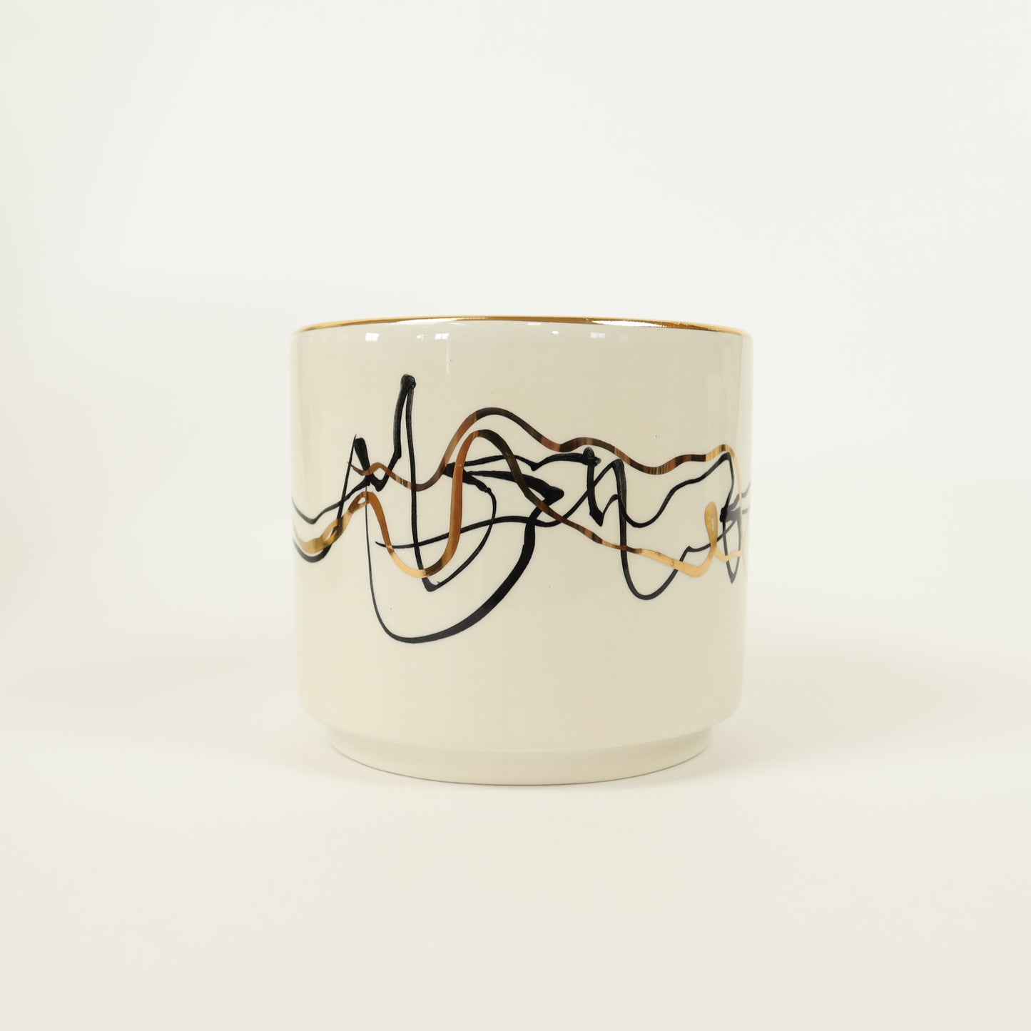 caneca abstrato preta 548