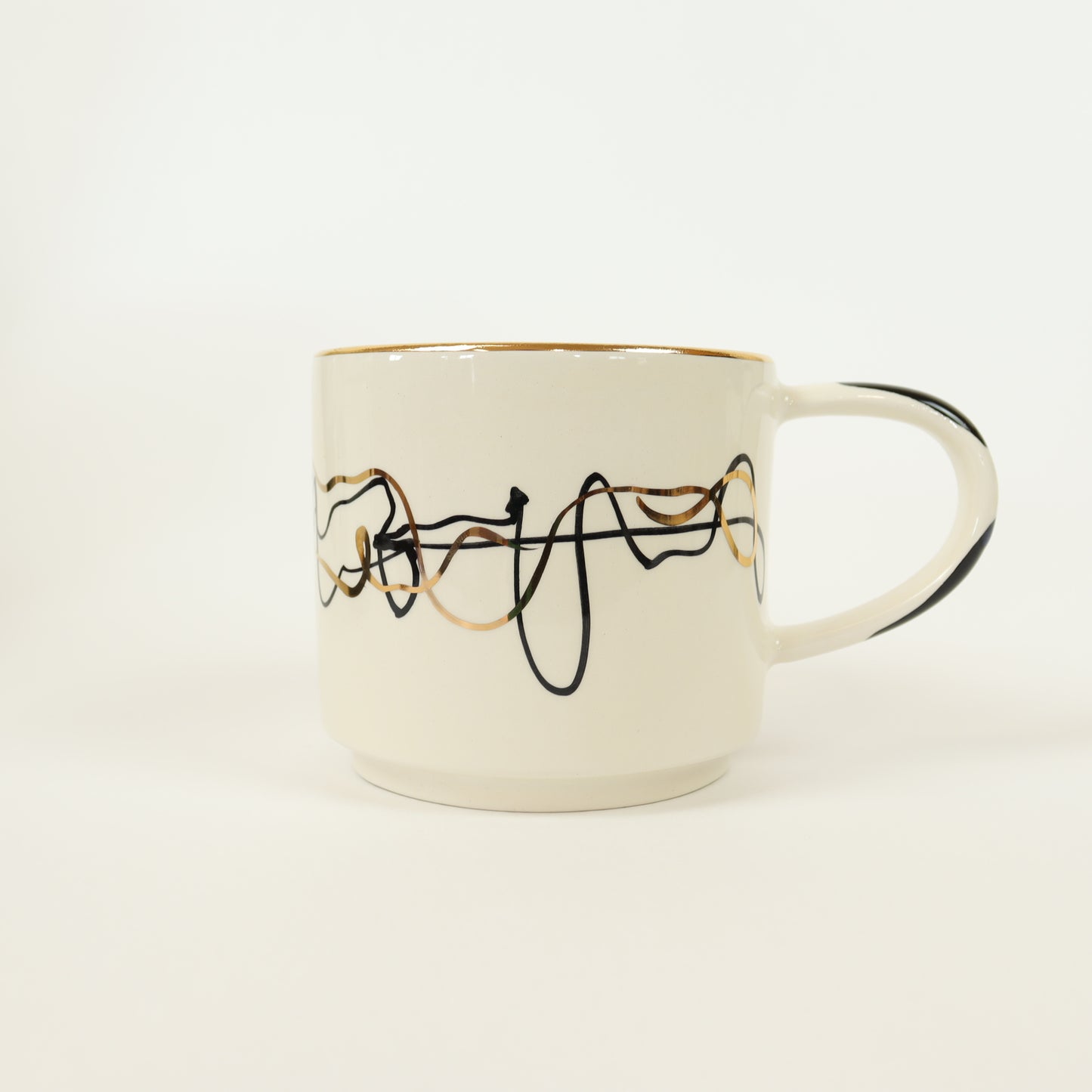 caneca abstrato preta 548