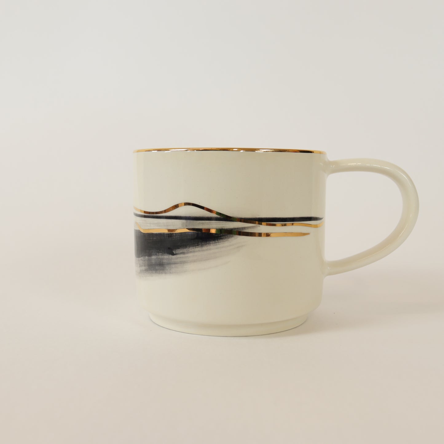 caneca abstrato preta 348