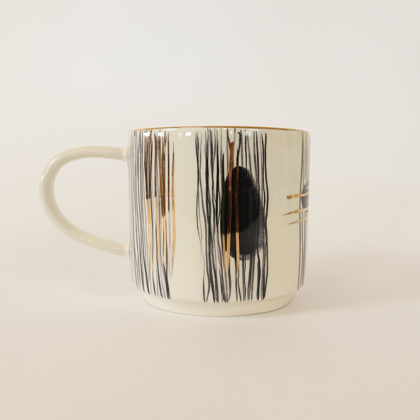 caneca abstrato preto 595