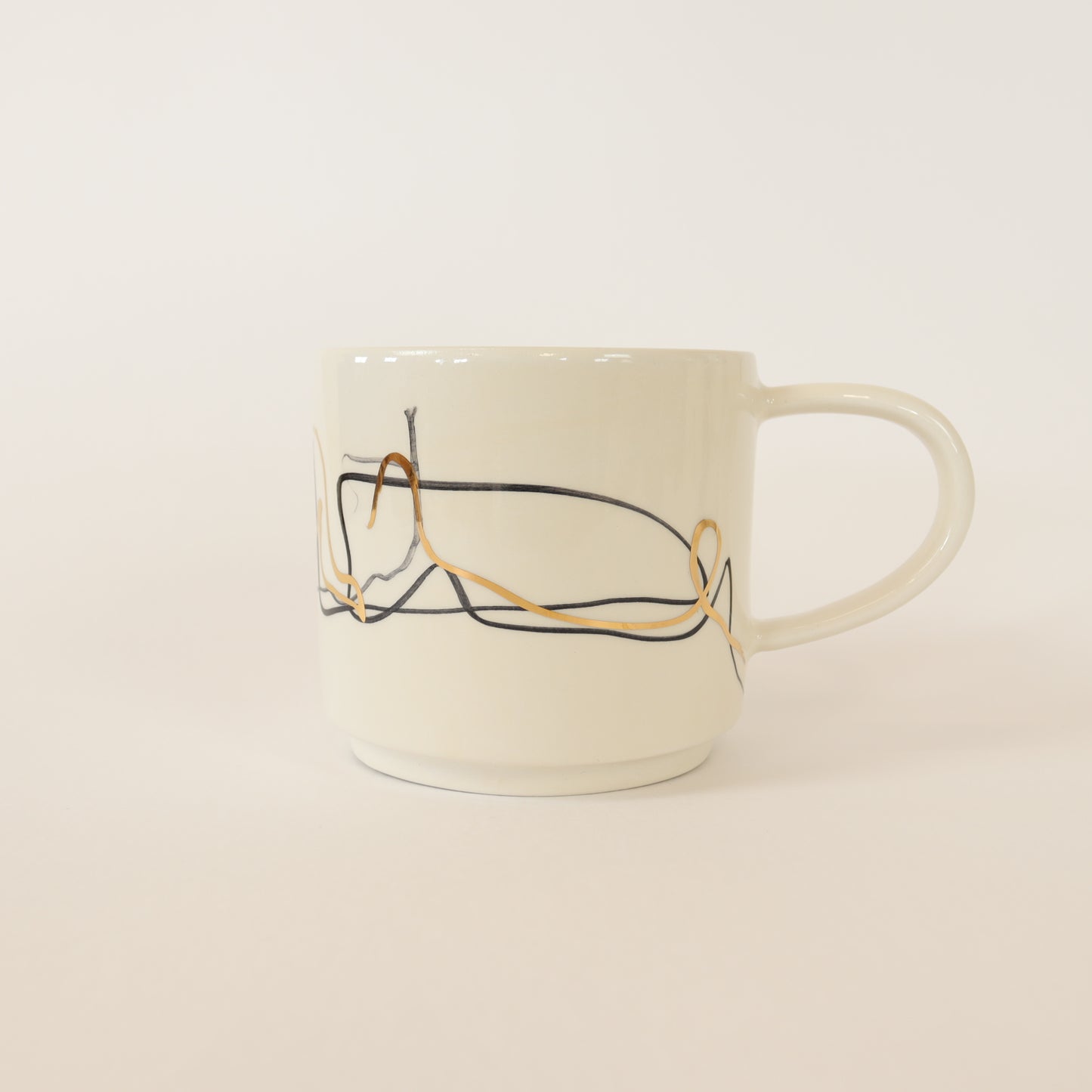 caneca abstrato preto 583