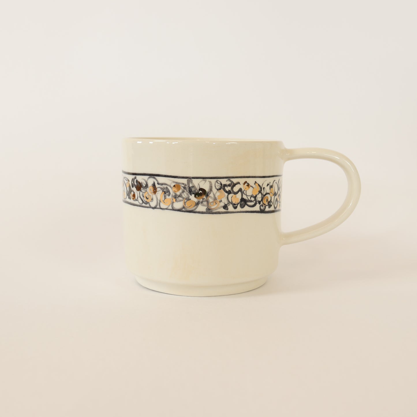 caneca abstrato preto 452