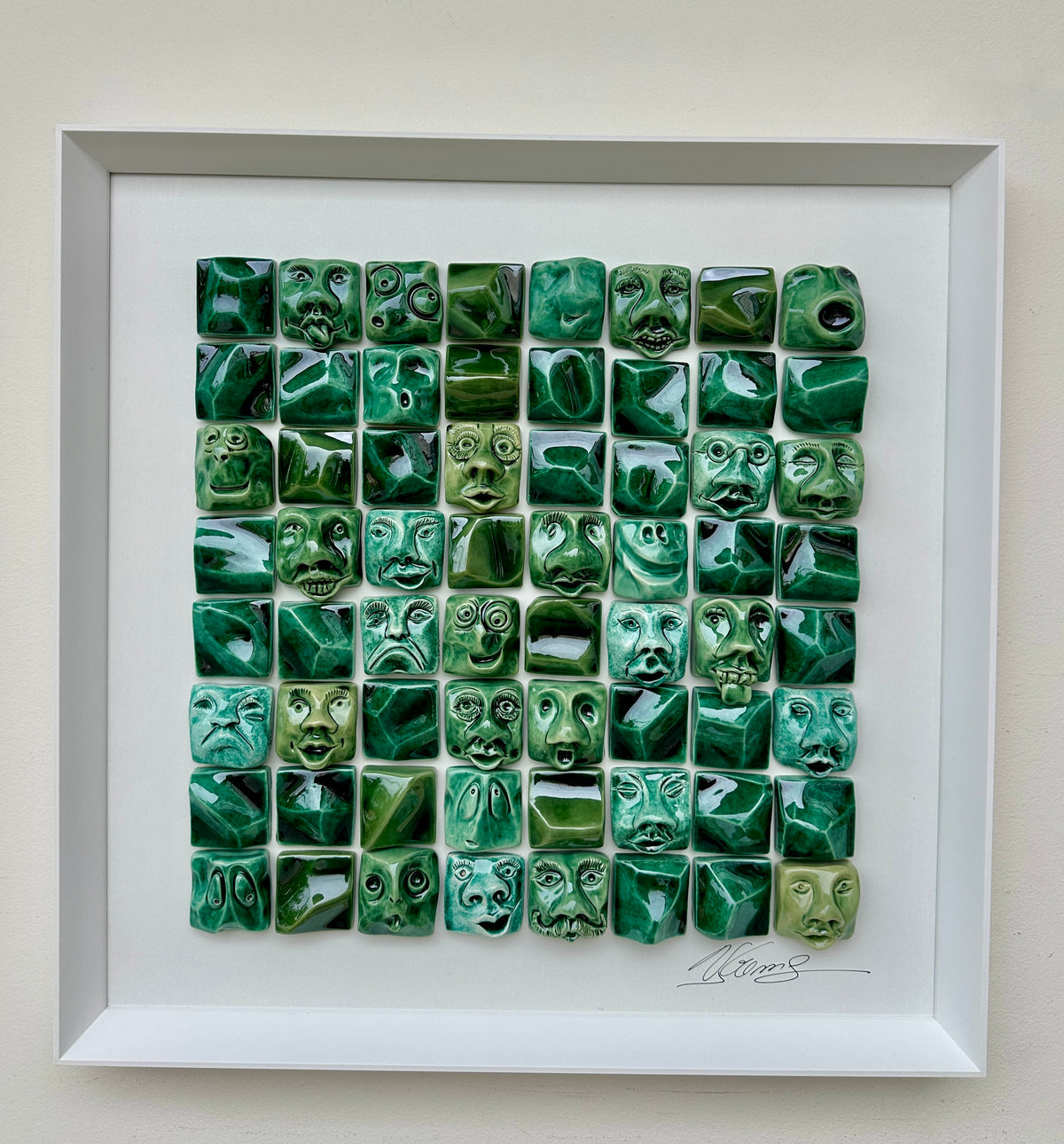 Rostos 50 x 50 cm - Verde Caldas - Ref. 49122