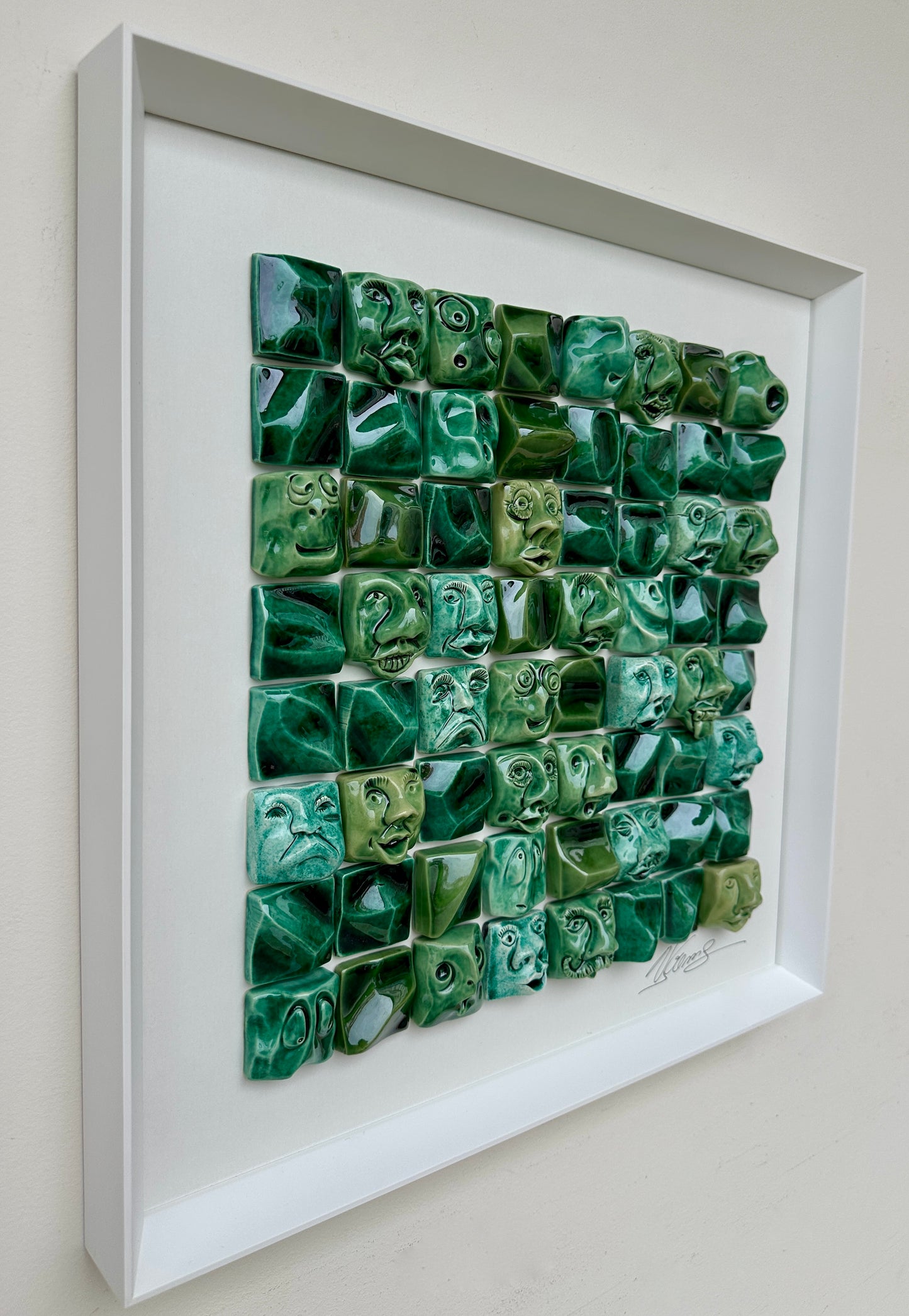 Rostos 50 x 50 cm - Verde Caldas - Ref. 49122