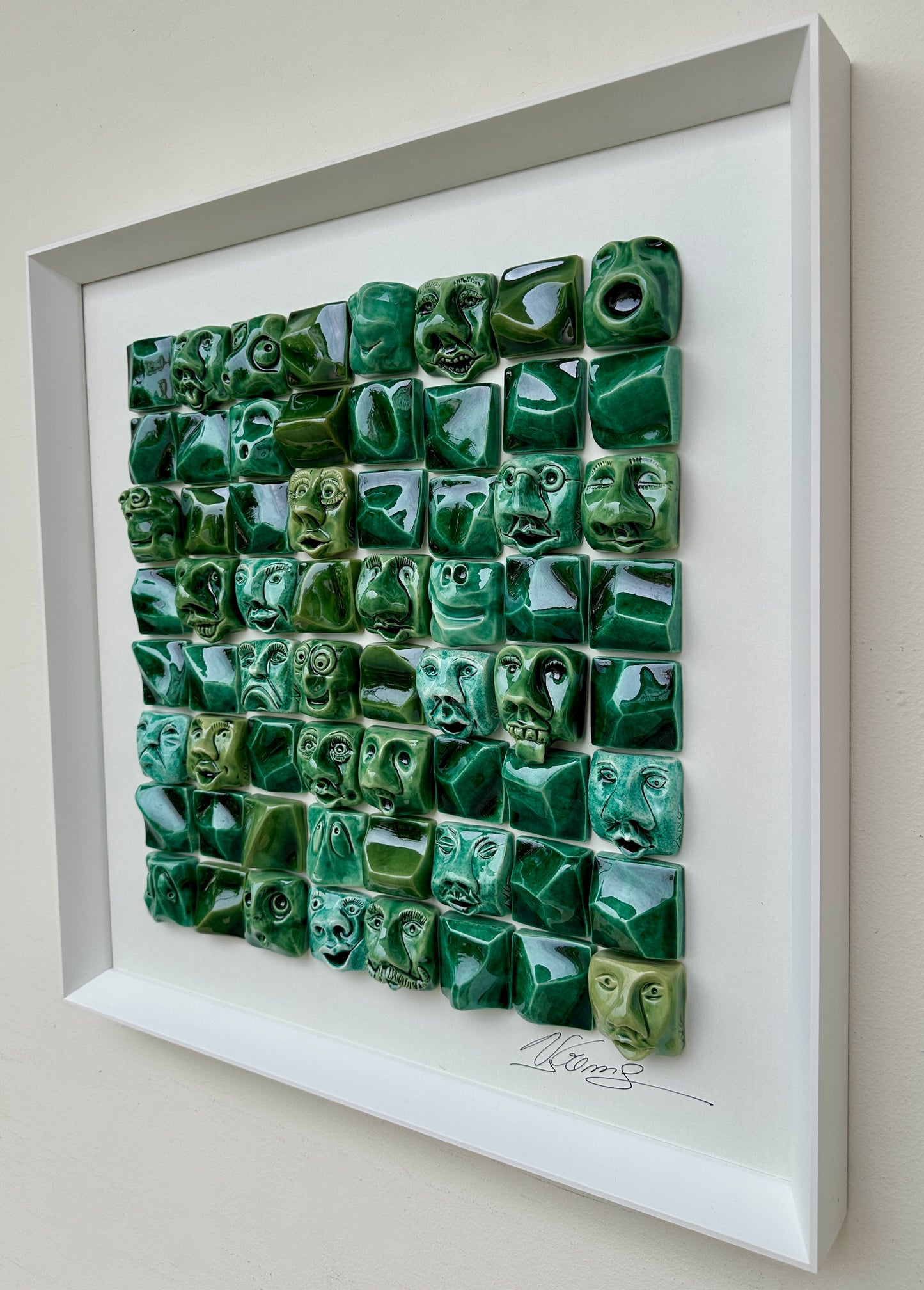 Rostos 50 x 50 cm - Verde Caldas - Ref. 49122