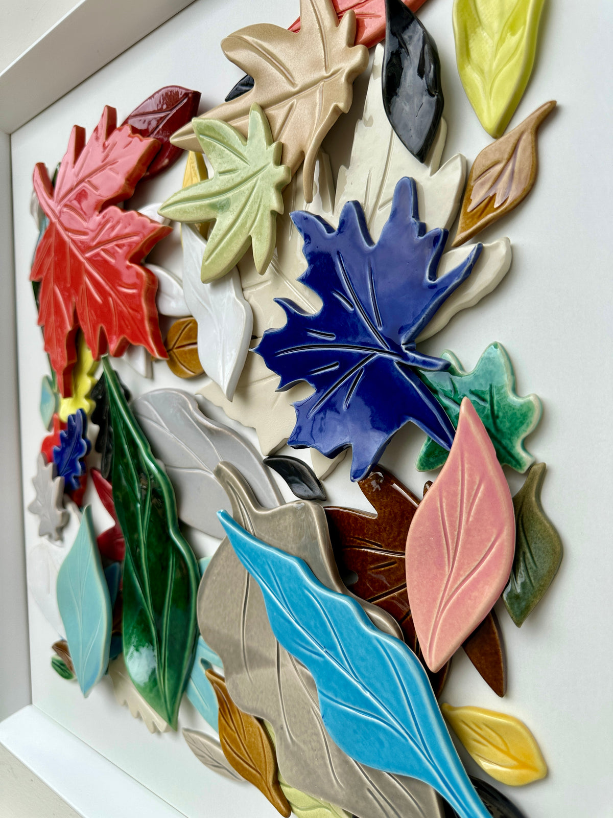 Folhas — Arte em Cerâmica 50 × 50 cm - Ref. 49109