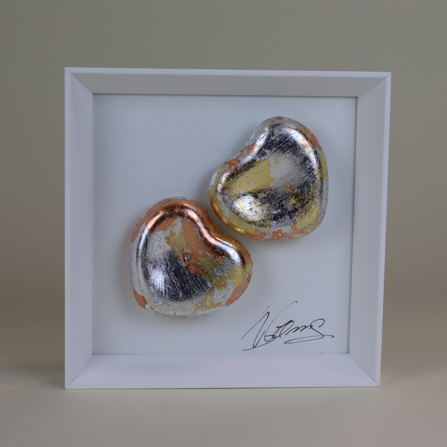 Quadro de Cerâmica "Double Hearts"