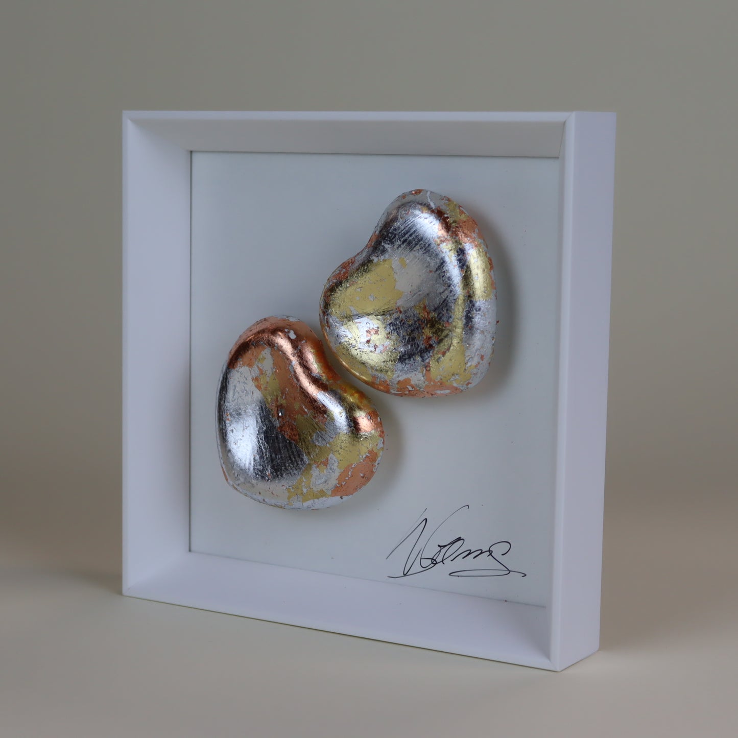 Quadro de Cerâmica "Double Hearts"