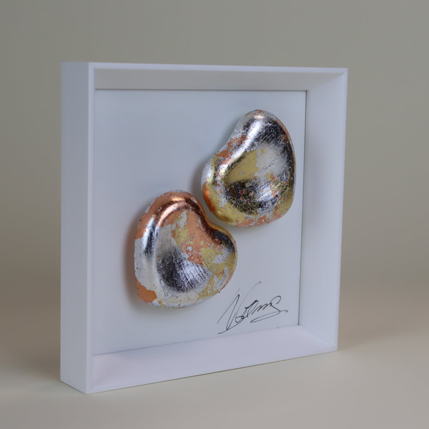 Quadro de Cerâmica "Double Hearts"