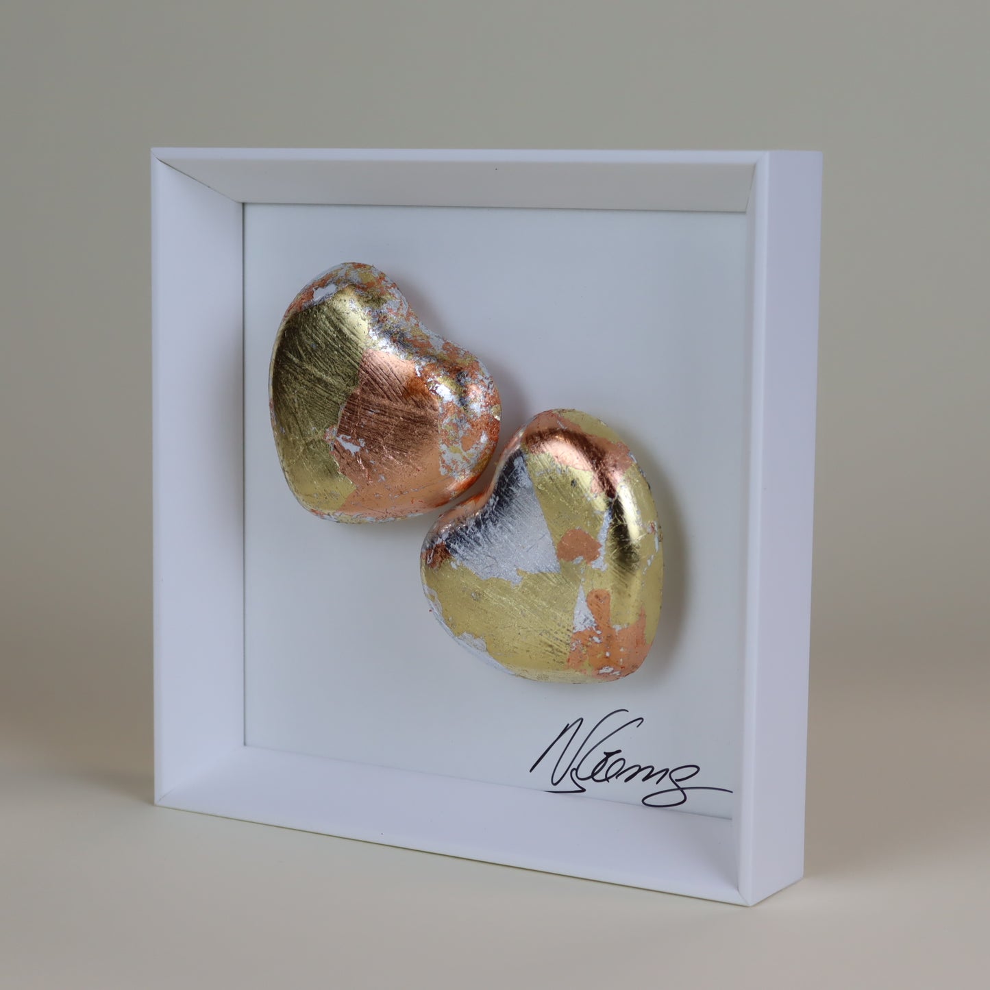 Quadro de Cerâmica "Double Hearts"