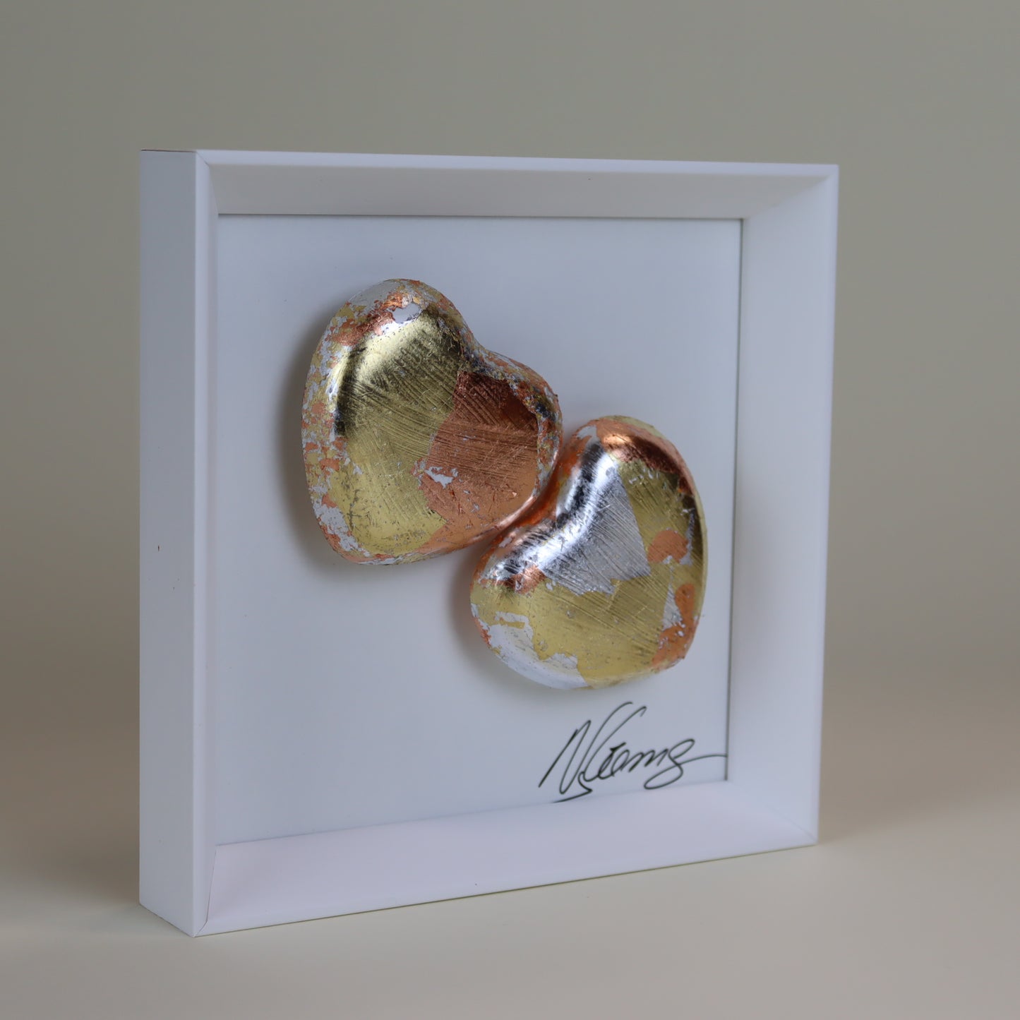 Quadro de Cerâmica "Double Hearts"