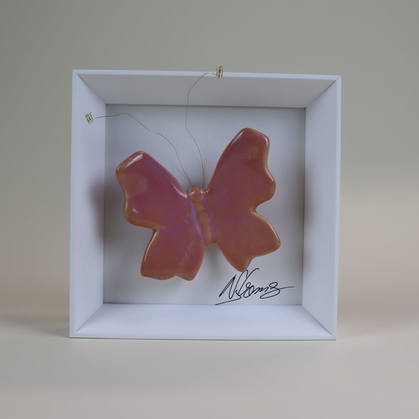 Keramikwandbild | Schmetterling | Handgefertigte Keramikkunst