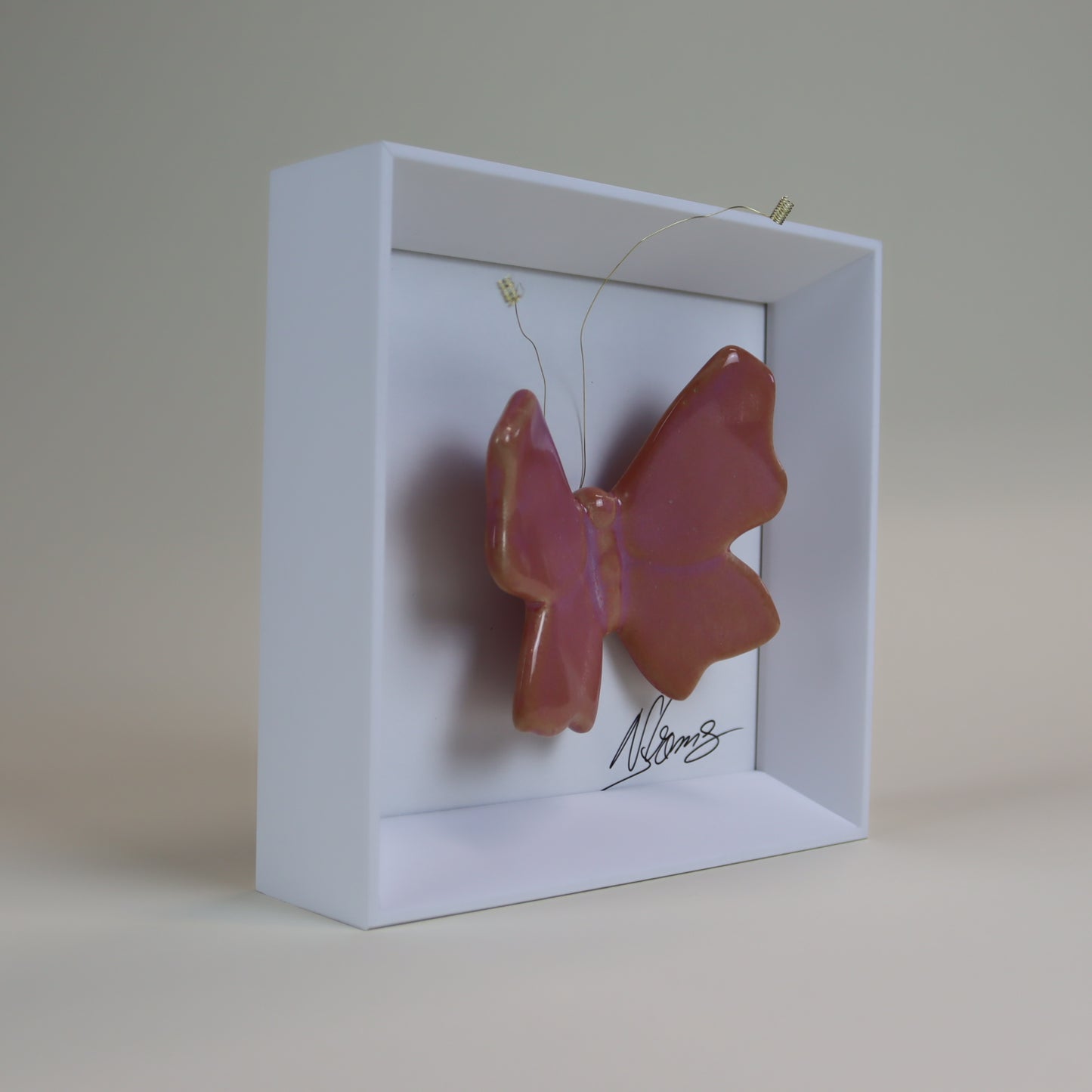 Keramikwandbild | Schmetterling | Handgefertigte Keramikkunst