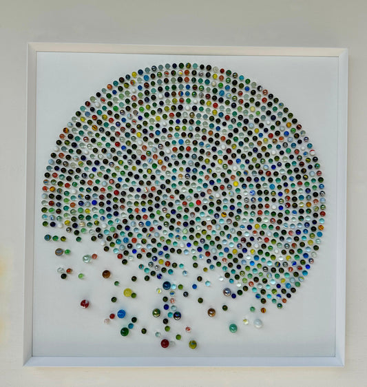 Cuadro con Canicas de Vidrio 90 × 90 cm - Ref. 49102