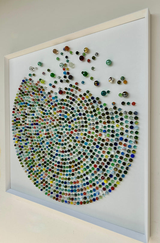 Cuadro con Canicas de Vidrio 90 × 90 cm - Ref. 49103